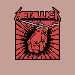 Свитшот хлопковый мужской Metallica, цвет: пыльно-розовый — фото 2
