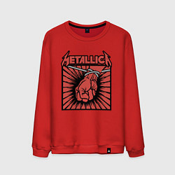 Свитшот хлопковый мужской Metallica, цвет: красный