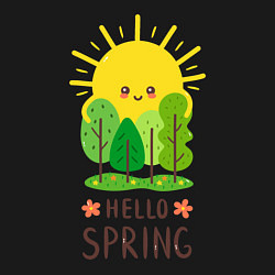 Свитшот хлопковый мужской Hello Spring, цвет: черный — фото 2