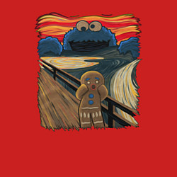 Свитшот хлопковый мужской Печенька ван гога, цвет: красный — фото 2