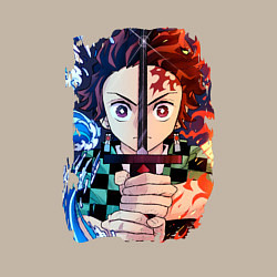 Свитшот хлопковый мужской KIMETSU NO YAIBA, цвет: миндальный — фото 2
