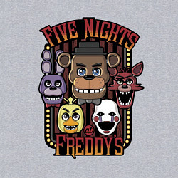 Свитшот хлопковый мужской FIVE NIGHTS AT FREDDYS, цвет: меланж — фото 2