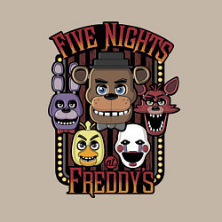 Свитшот хлопковый мужской FIVE NIGHTS AT FREDDYS, цвет: миндальный — фото 2