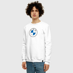 Свитшот хлопковый мужской BMW M Power, цвет: белый — фото 2