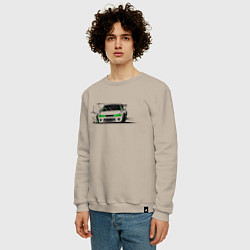 Свитшот хлопковый мужской Street racing Drift, цвет: миндальный — фото 2