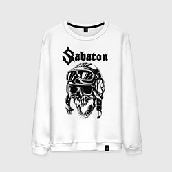 Свитшот хлопковый мужской Sabaton, цвет: белый