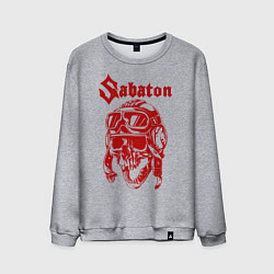 Свитшот хлопковый мужской Sabaton, цвет: меланж