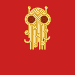 Свитшот хлопковый мужской The flying spaghetti monster, цвет: красный — фото 2