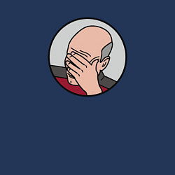 Свитшот хлопковый мужской Фейспалм Facepalm мем, цвет: тёмно-синий — фото 2