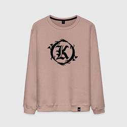 Свитшот хлопковый мужской Кукрыниксы спина, цвет: пыльно-розовый