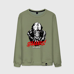 Свитшот хлопковый мужской STAAAAARS!, цвет: авокадо