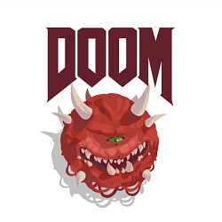 Свитшот хлопковый мужской DOOM, цвет: белый — фото 2