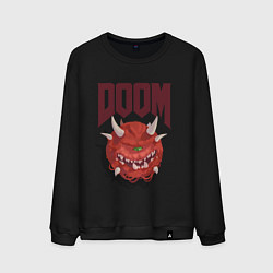 Свитшот хлопковый мужской DOOM, цвет: черный