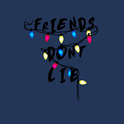 Свитшот хлопковый мужской Friends dont lie, цвет: тёмно-синий — фото 2