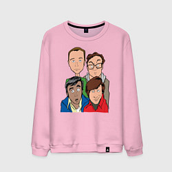 Свитшот хлопковый мужской The Big Bang Theory Guys, цвет: светло-розовый