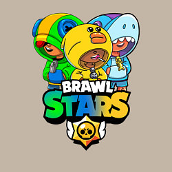 Свитшот хлопковый мужской Brawl Stars Leon Trio, цвет: миндальный — фото 2