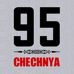 Свитшот хлопковый мужской 95 Chechnya, цвет: меланж — фото 2