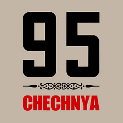 Свитшот хлопковый мужской 95 Chechnya, цвет: миндальный — фото 2