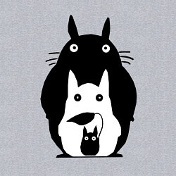 Свитшот хлопковый мужской Тоторо, цвет: меланж — фото 2