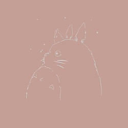 Свитшот хлопковый мужской Тоторо, цвет: пыльно-розовый — фото 2