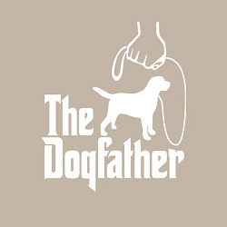 Свитшот хлопковый мужской The Dogfather - пародия, цвет: миндальный — фото 2