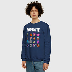 Свитшот хлопковый мужской FORTNITE, цвет: тёмно-синий — фото 2