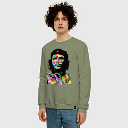 Свитшот хлопковый мужской Che, цвет: авокадо — фото 2