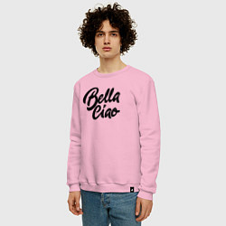 Свитшот хлопковый мужской Bella Ciao, цвет: светло-розовый — фото 2