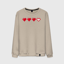 Свитшот хлопковый мужской Video game, цвет: миндальный