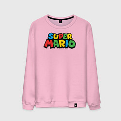 Свитшот хлопковый мужской Super mario, цвет: светло-розовый