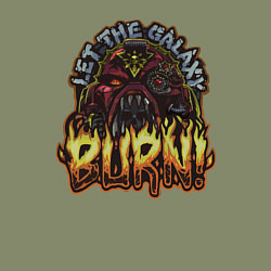 Свитшот хлопковый мужской Lets the galaxy burn, цвет: авокадо — фото 2