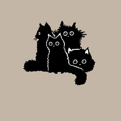 Свитшот хлопковый мужской Мохнатые Коты, цвет: миндальный — фото 2