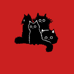 Свитшот хлопковый мужской Мохнатые Коты, цвет: красный — фото 2