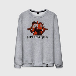 Свитшот хлопковый мужской Helltaker, цвет: меланж