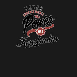 Свитшот хлопковый мужской Недооценивай силу Константина, цвет: черный — фото 2