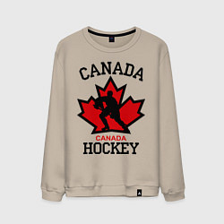 Свитшот хлопковый мужской Canada Hockey, цвет: миндальный