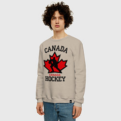 Свитшот хлопковый мужской Canada Hockey, цвет: миндальный — фото 2