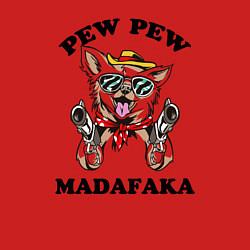 Свитшот хлопковый мужской Pew Pew Madafaka, цвет: красный — фото 2