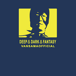 Свитшот хлопковый мужской VANSAMA OFFICIAL Yellow, цвет: тёмно-синий — фото 2