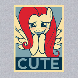 Свитшот хлопковый мужской Fluttershy cute, цвет: меланж — фото 2