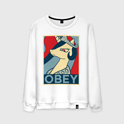 Свитшот хлопковый мужской Trixie OBEY, цвет: белый