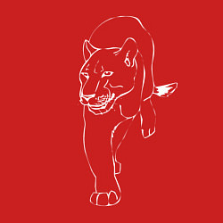 Свитшот хлопковый мужской Пантера, цвет: красный — фото 2