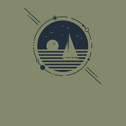 Свитшот хлопковый мужской Парус, цвет: авокадо — фото 2