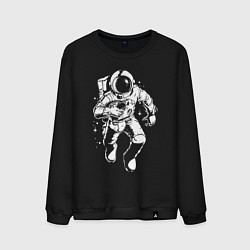 Свитшот хлопковый мужской Space american football, цвет: черный