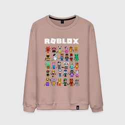 Свитшот хлопковый мужской ROBLOX PIGGY, цвет: пыльно-розовый