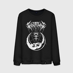 Свитшот хлопковый мужской GHOSTEMANE, цвет: черный