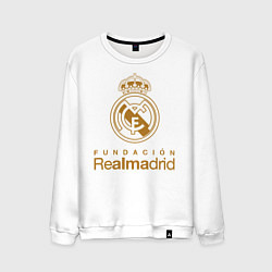 Свитшот хлопковый мужской Real Madrid FC, цвет: белый