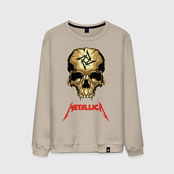 Свитшот хлопковый мужской Metallica, цвет: миндальный