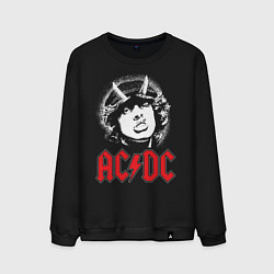 Свитшот хлопковый мужской ACDC, цвет: черный