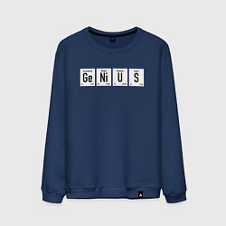 Свитшот хлопковый мужской GENIUS, цвет: тёмно-синий